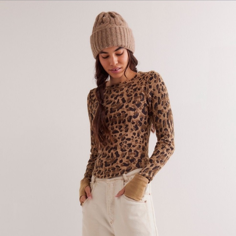We The Free Leopard Print Top
